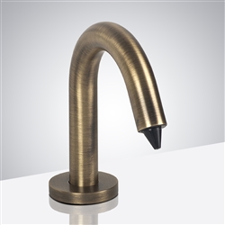 Fontana Sensor Deck Mount Commercial Soap Dispenser In Antique Brass Finish